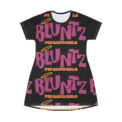 BLUNTZ Women's T-Shirt Dress - Black/Purple